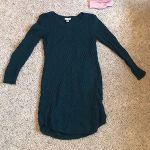 Loft emerald sweater dress